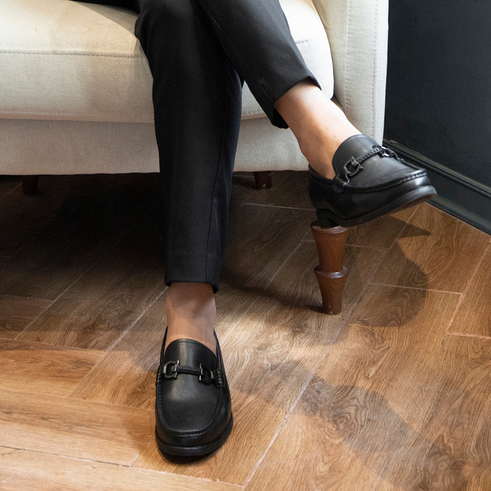 Giày lười nam MULGATI Horsebit Loafer đai ngang da trơn - YB2581