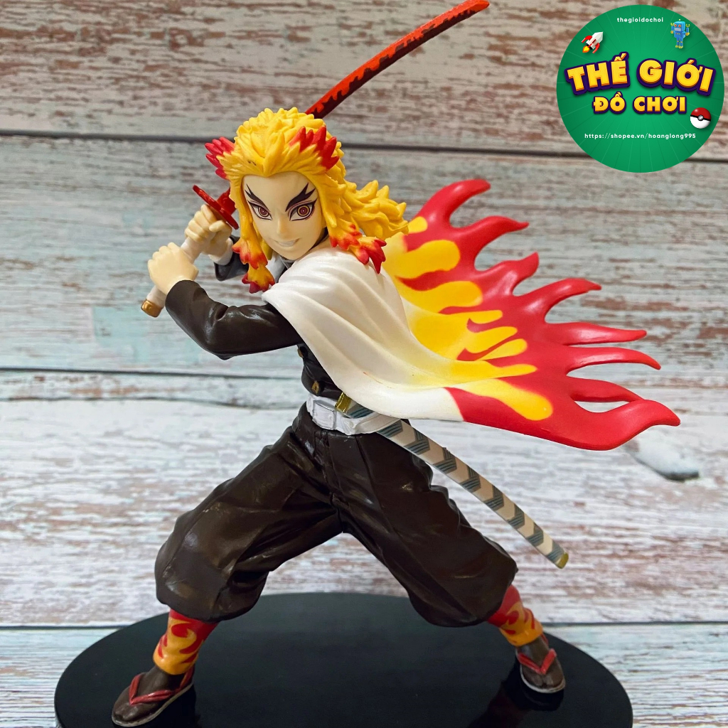 Mô hình Kimetsu No Yaiba Viêm Trụ Rengoku Kyoujurou, figure Demon Slayer, kèm hộp đẹp