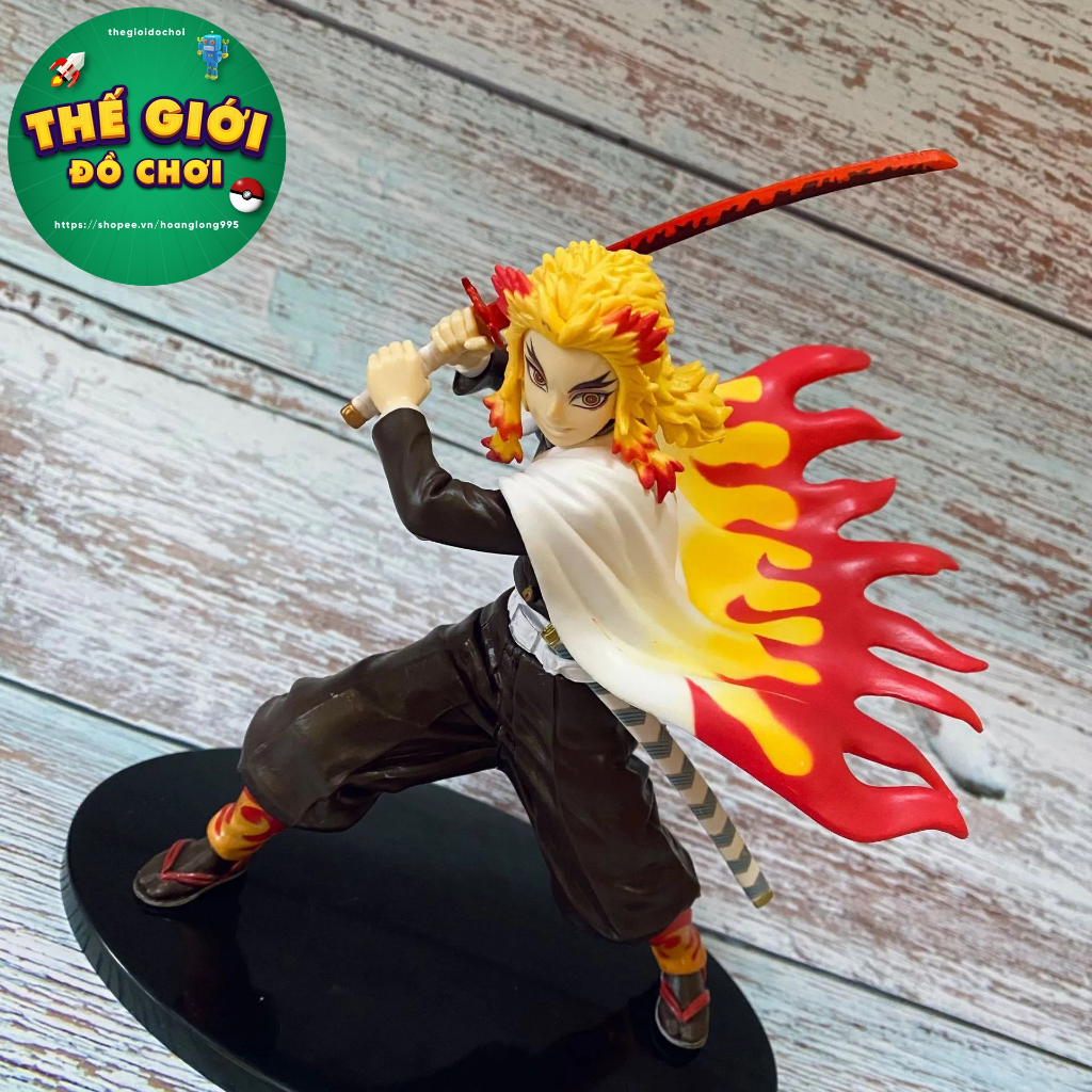 Mô hình Kimetsu No Yaiba Viêm Trụ Rengoku Kyoujurou, figure Demon Slayer, kèm hộp đẹp