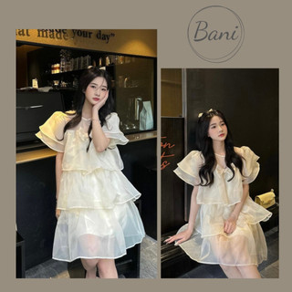 Váy nơ tầng bồng bềnh tiểu thư kèm ảnh thật ở cuối