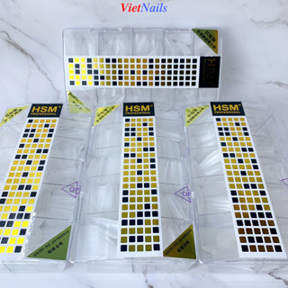 Móng Úp Tay HSM Nhám Trong Phom Vuông, Bầu, Thang, Nhọn Màu Đủ Size Móng