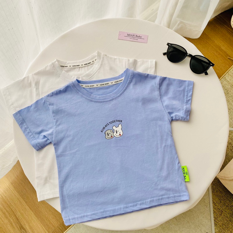 Áo thun cho bé-Áo thun cho bé trai,bé gái in hình cún và gấu MIAN Baby