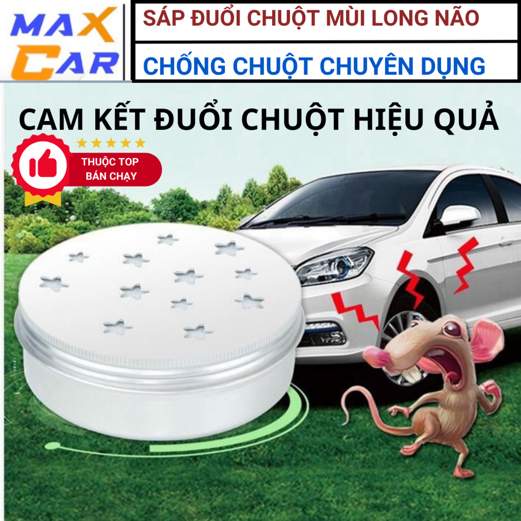 Sáp đuổi chuột chuyên dụng để khoang máy ô tô, trong phòng - Thuốc đuổi chuột mùi long não an toàn hiệu quả