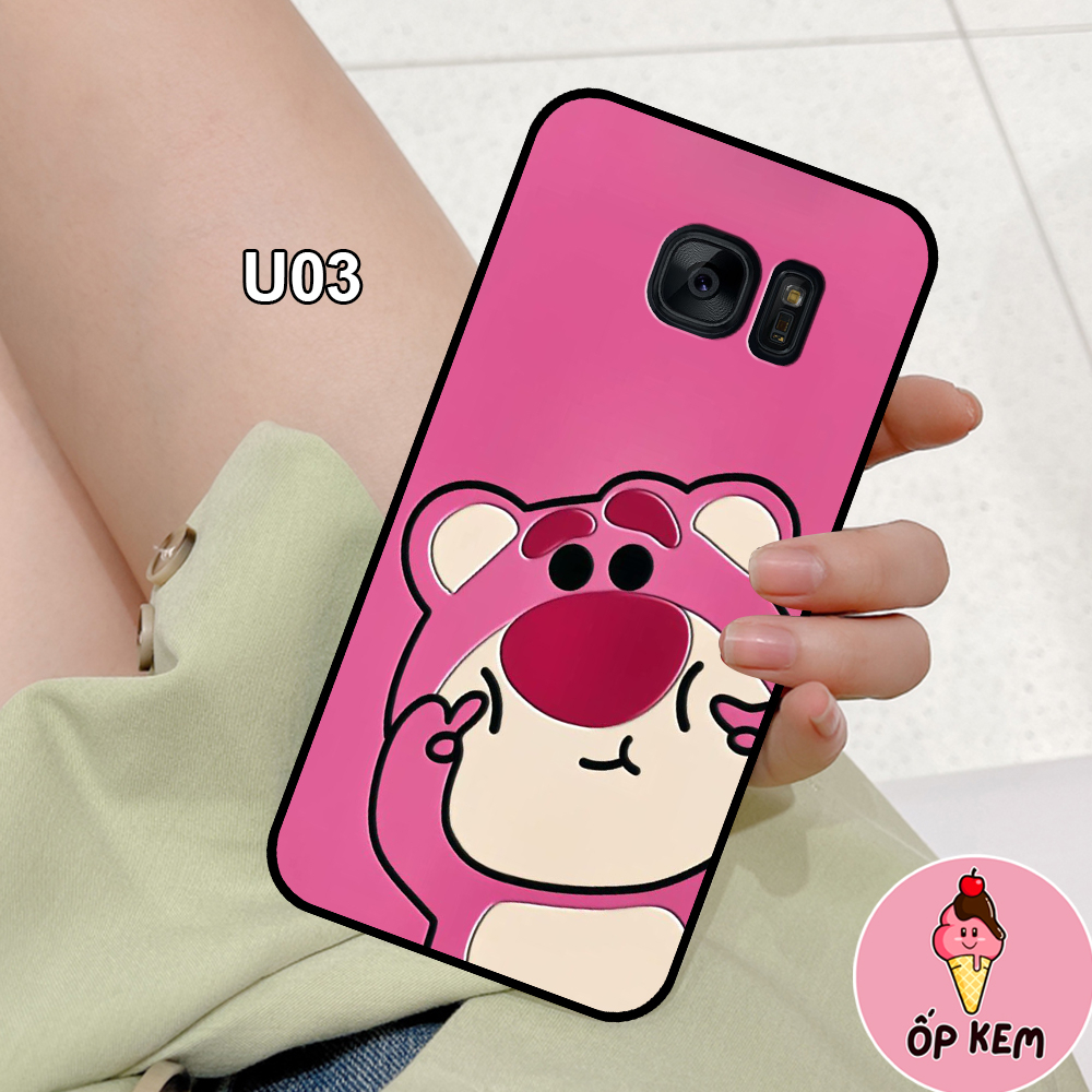 Ốp Lưng SamSung Note 5- S6- S6 Edge- S7- S7 Edge- Note Fe  In Hình Gấu Dâu Lotso Cực Trend