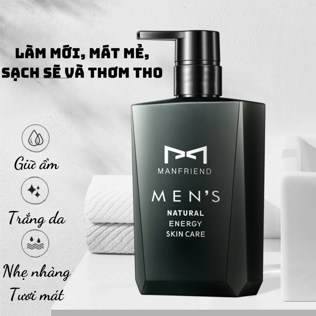 Sữa tắm dành cho Nam Menfriend 300ml. Làm trắng da, săn chắc, tươi mát, thơm tho, khẳng định đẳng cấp Đàn Ông Phái Mạnh