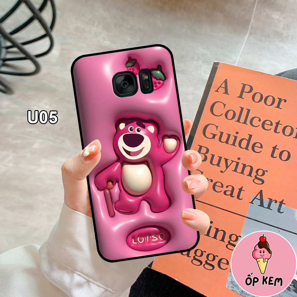 Ốp Lưng SamSung Note 5- S6- S6 Edge- S7- S7 Edge- Note Fe  In Hình Gấu Dâu Lotso Cực Trend