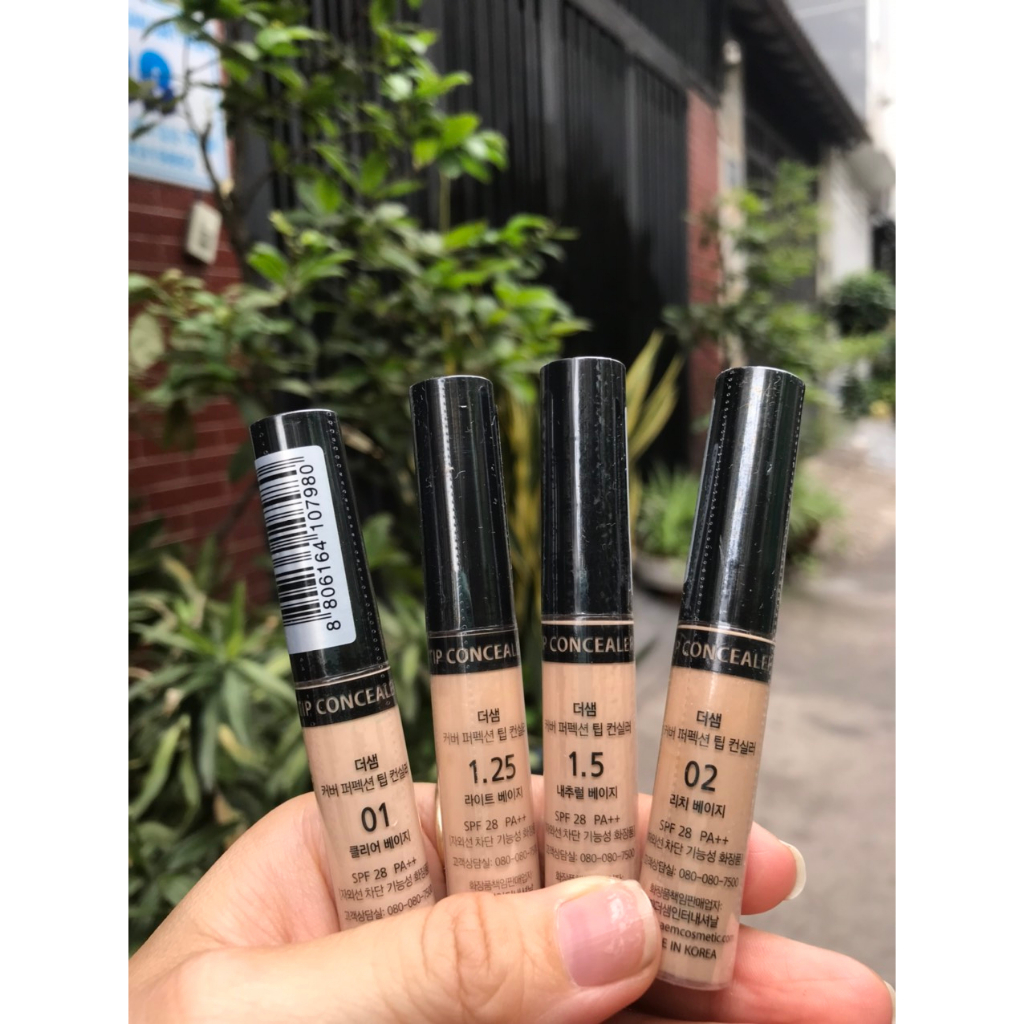 Kem Che Khuyết Điểm The Saem Cover Perfection Tip Concealer SPF28 PA++