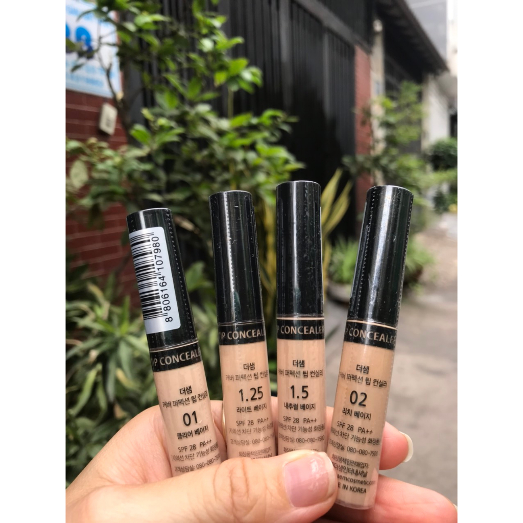 Kem Che Khuyết Điểm The Saem Cover Perfection Tip Concealer SPF28 PA++