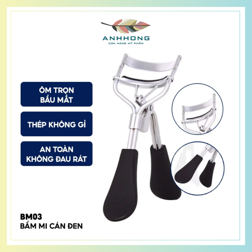 Bấm Mi Cán Đen Siêu Cong VACOSI Mordern Lash Curler BM03 - Hộp 1 cái + miếng đệm