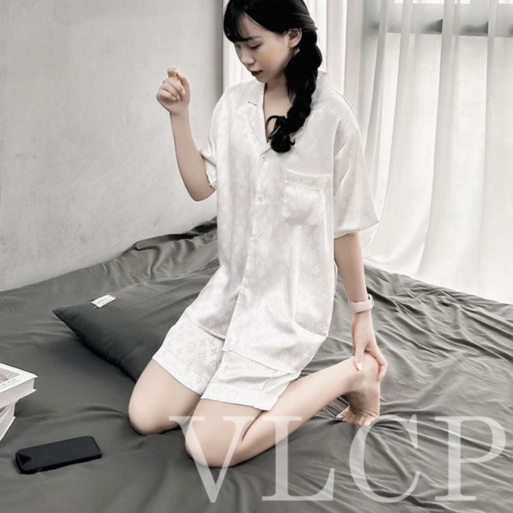 Bộ đồ ngủ nữ pijama Bigsize 45-90kg nữ bộ mặc nhà áo cộc quần đùi lụa gấm mềm mại lên dáng siêu đẹp LV05 - VLCP