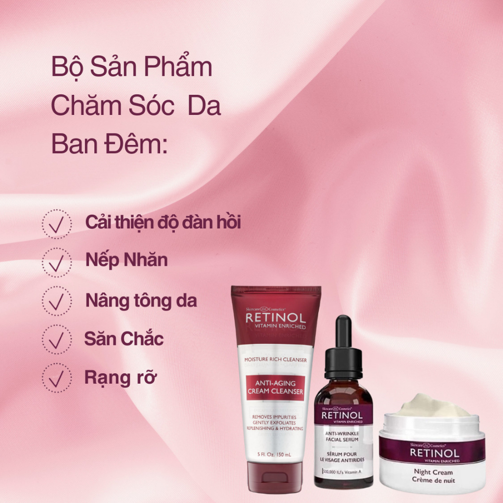 Bộ Sản Phẩm Chăm Sóc Ban Đêm Retinol Night Essentials Kit