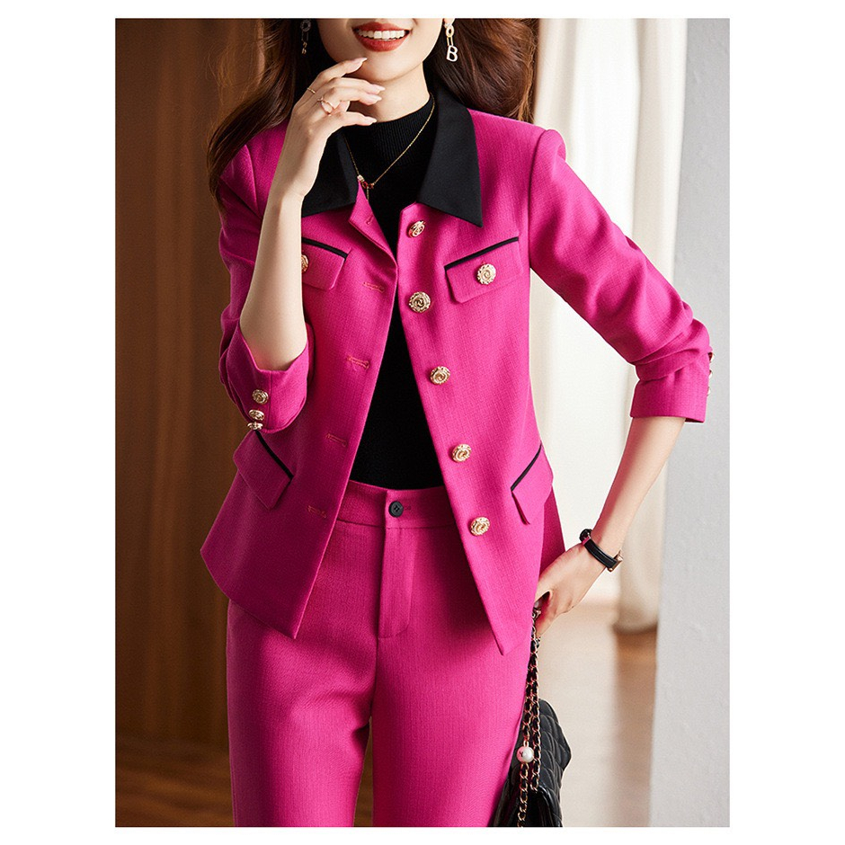 Bộ Vest nữ cao cấp chất tuytsi sang trọng, bộ vest công sở thu đông cao cấp SV02