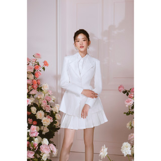 Armous- Chân váy trắng xếp ly