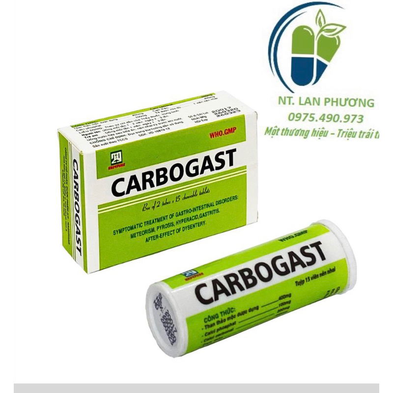 Hỗ Trợ Tiêu Hoá. Viên Than Hoạt. Carbogast