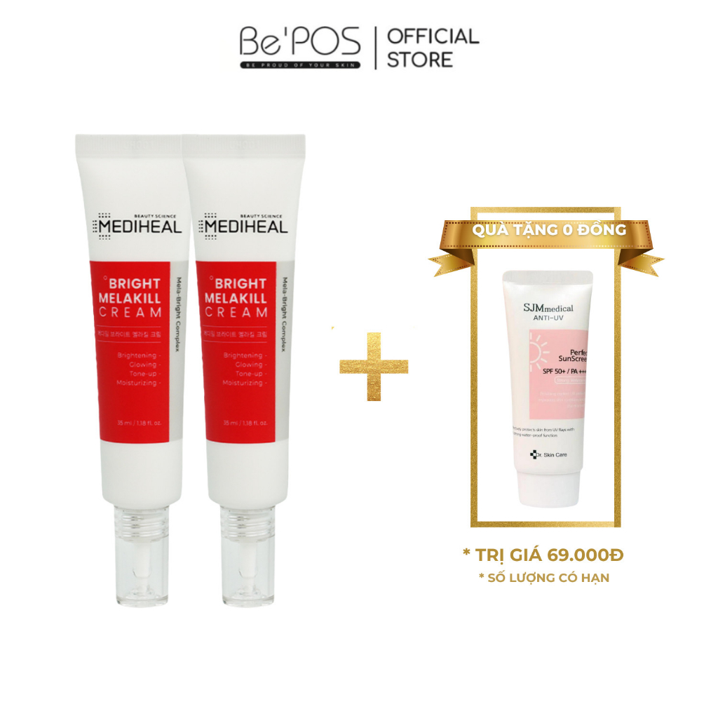 Kem Dưỡng Mediheal Bright Melakill Cream Làm Mờ Thâm Nám Hỗ Trợ Làm Trắng Da, Đều Màu Và Sáng Da Hàn Quốc 35ml KN01
