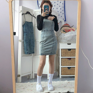 Đầm Jean 2 Dây Ôm Body tôn dáng
