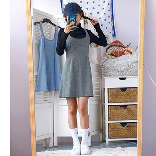 Đầm Dây Sọc Caro ,Phối Được Nhiều Kiểu