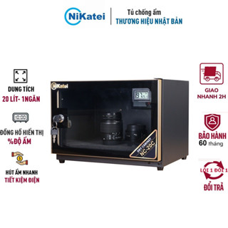 Tủ hút ẩm máy ảnh 20L nhập khẩu Nhật Bản Nikatei NC-20C, tủ chống ẩm 20L drycabinet tiết kiệm điện- Bảo hành 5 năm