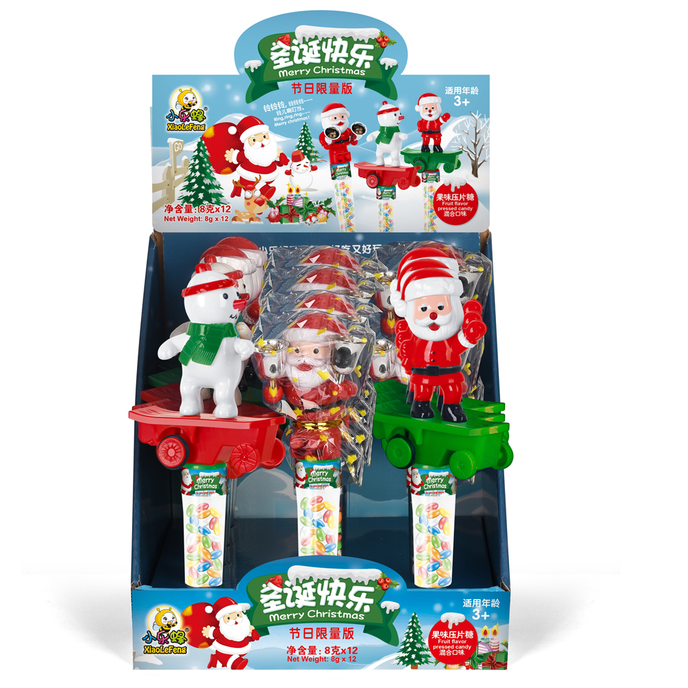 Kẹo Đồ Chơi Ông Già Noel lắc chuông Giáng Sinh Juqi