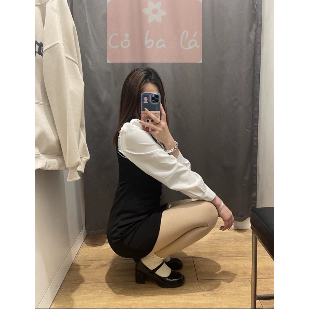 GIÀY CAO GÓT COBALA SHOES - SỤC NỮ BÍT MŨI TRON - BÚP BÊ PHONG CÁCH THỜI TRANG QUAI DÁN GẮN CÚC HIỆN ĐẠI B23040100