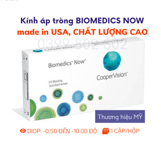 Kính áp tròng cận trong suốt 1 tháng BIOMEDICS NOW (Có đến 10 độ)