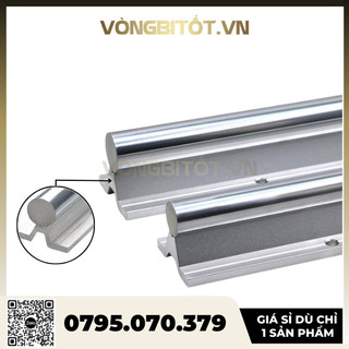 Thanh ray trượt tròn có đế sbr12 dài 500mm, 1000mm, 15000mm - ty trượt thép mạ crom chống rỉ cao cấp