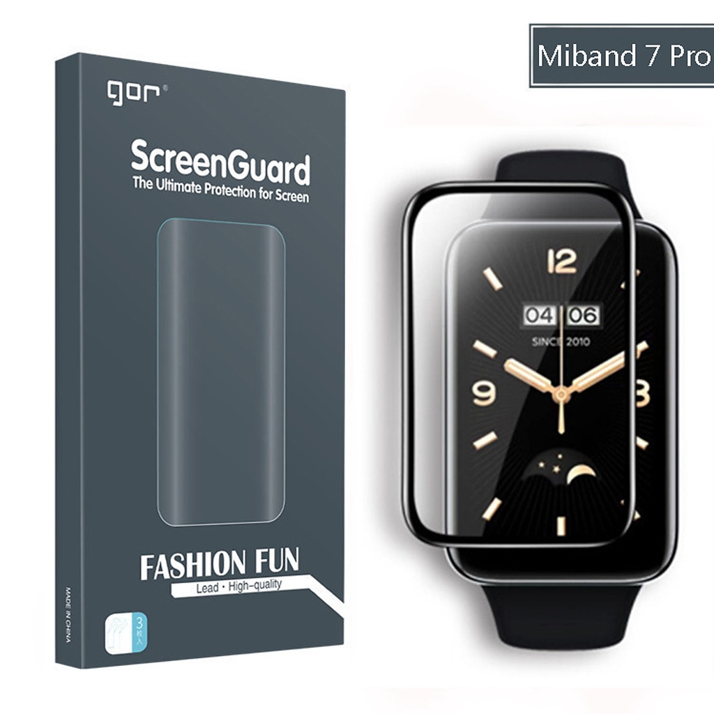 Bộ 2 Miếng Dán màn hình GOR cho Đồng Hồ Xiaomi Mi band 7 / Xiaomi Smart Band 7 Pro