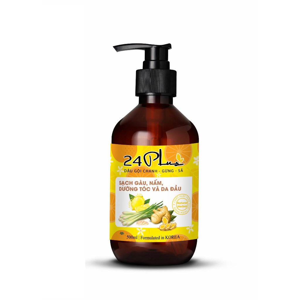 Dầu Gội Chanh - Gừng - Sả 24 Plus 500ml ( CHÍNH HÃNG)