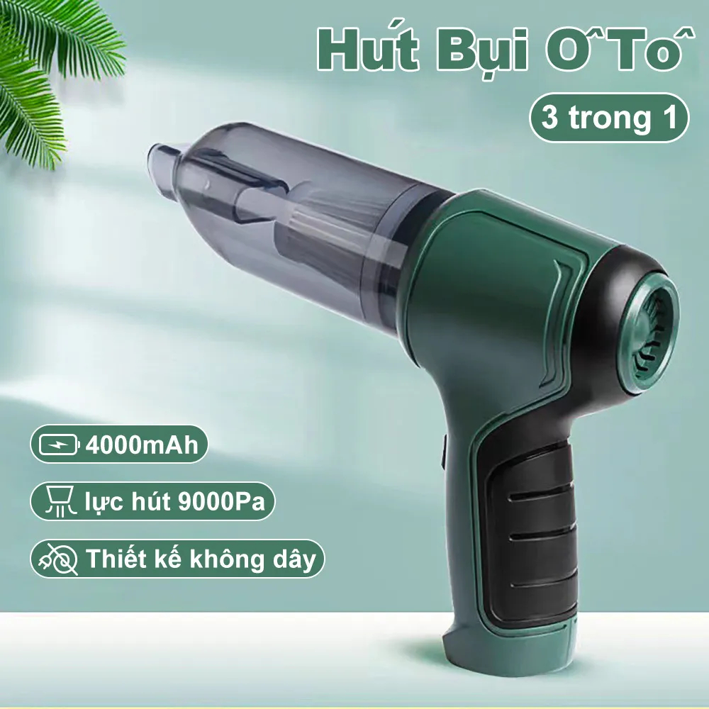 Máy Hút Bụi Cầm Tay Mini Tamashio Không Dây Cao Cấp 3in1, Vừa Hút Vừa Thổi Bụi Công Suất Lớn, Sạc Pin Tiện Dụng