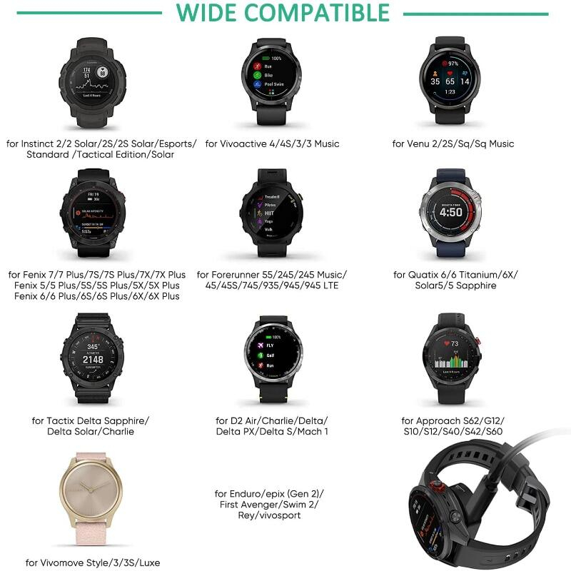 Đế Sạc 2 trong 1 Chuyển Đổi Type C Micro Garmin Fenix 7 7S 7X 6 6S 6X 5 5S 5X Venu 2 2S Forerunner Vivoactive Instinct