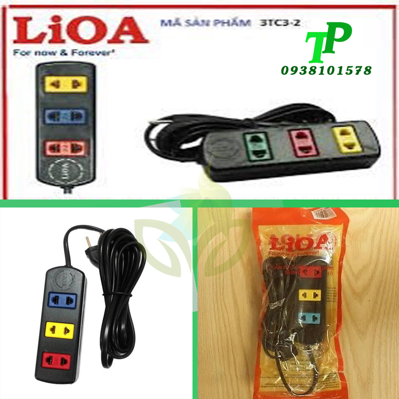 Ổ Cắm Điện Lioa 3TC3-2, 3 Ổ Cắm 3 Mét LiOA