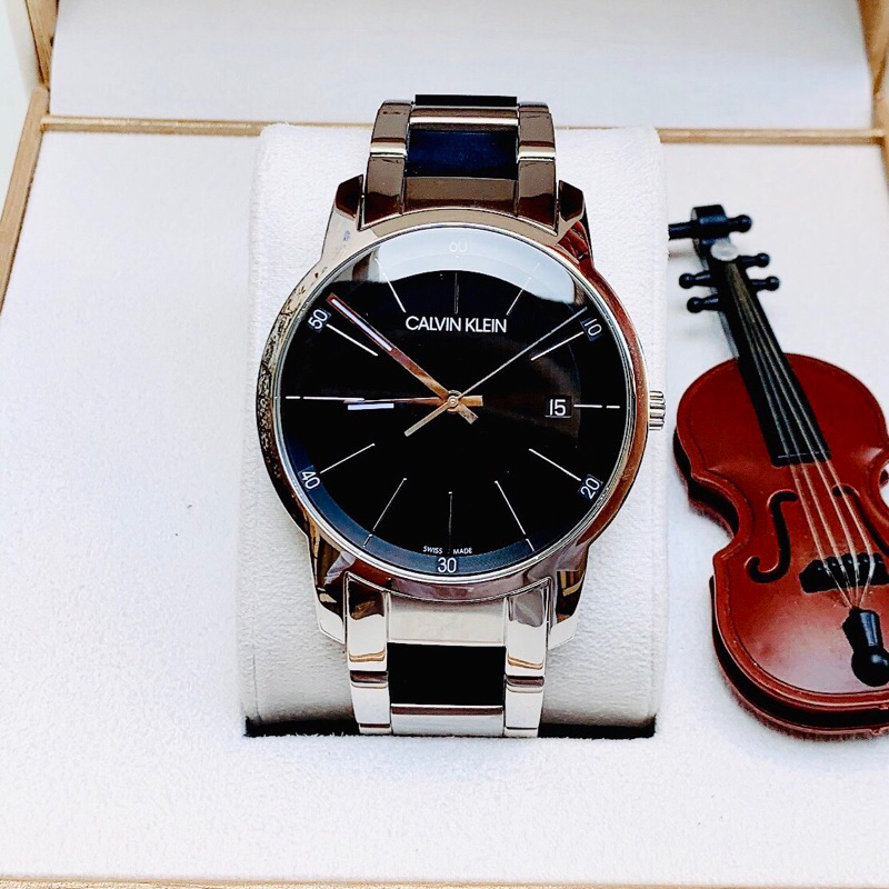 Đồng hồ nam Calvin Klein K2G2G1B1 size 43mm dây kim loại phối cao su