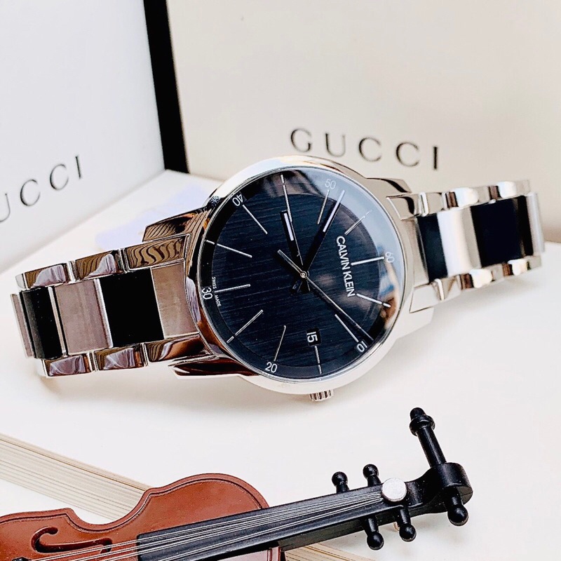 Đồng hồ nam Calvin Klein K2G2G1B1 size 43mm dây kim loại phối cao su