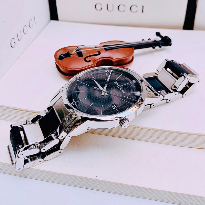 Đồng hồ nam Calvin Klein K2G2G1B1 size 43mm dây kim loại phối cao su