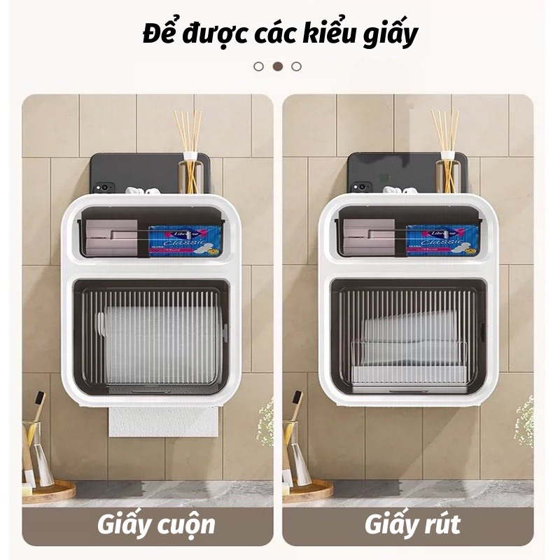 Hộp Đựng Giấy Vệ Sinh 2 Tầng Cao Cấp Hộp Đựng Giấy Hộp Giấy Vệ Sinh Có Kệ Để Điện Thoại