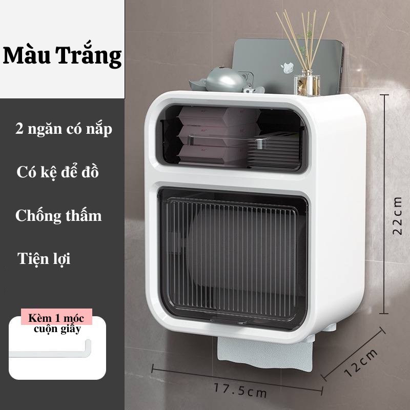 Hộp Đựng Giấy Vệ Sinh 2 Tầng Cao Cấp Hộp Đựng Giấy Hộp Giấy Vệ Sinh Có Kệ Để Điện Thoại