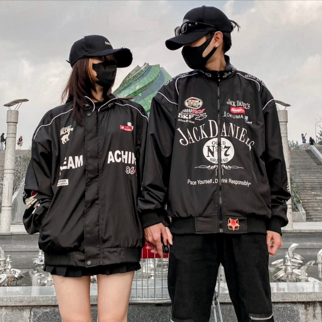Áo Khoác JackDaniels Racing Jacket Tặng Sticker Cực Chất - Azura Store