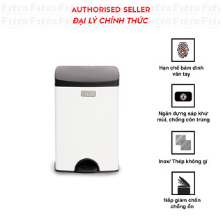 Thùng rác inox fitis sps1-904-trắng-15l
