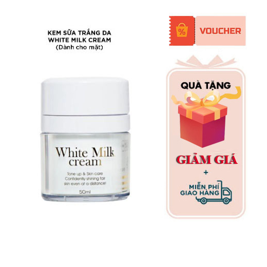 Kem sữa Nhật Kim Anh WHITE MILK CREAM Laura Shunsine 50ml + Quà tặng