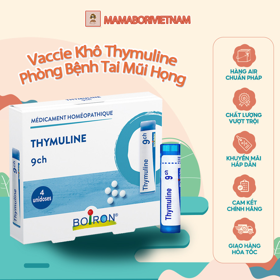Tăng đề kháng cho bé hô hấp Thymuline 9ch tổng hợp Boiron phòng chống vấn đề về tai, mũi, họng 80 Viên