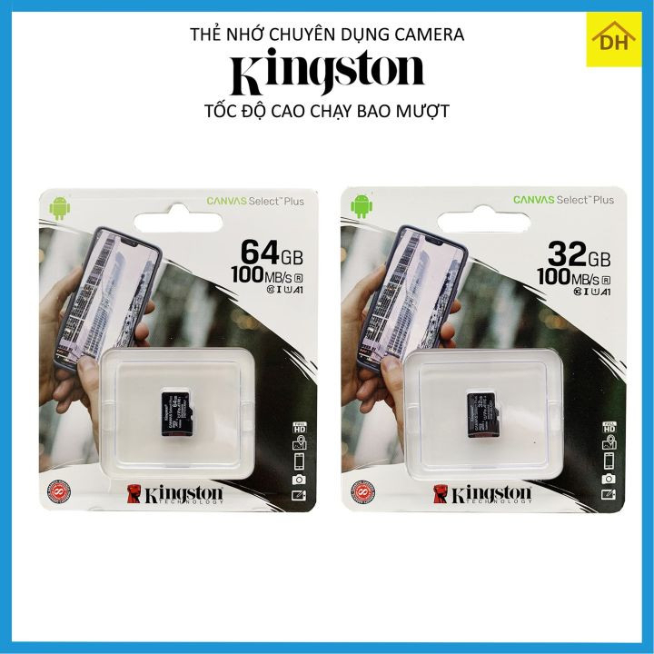 Thẻ Nhớ Micro SDXC Kingston 64GB Class 10 tốc độ đọc 100mbs (Tem FPT/SPC) - BH 5 năm 1 đổi 1