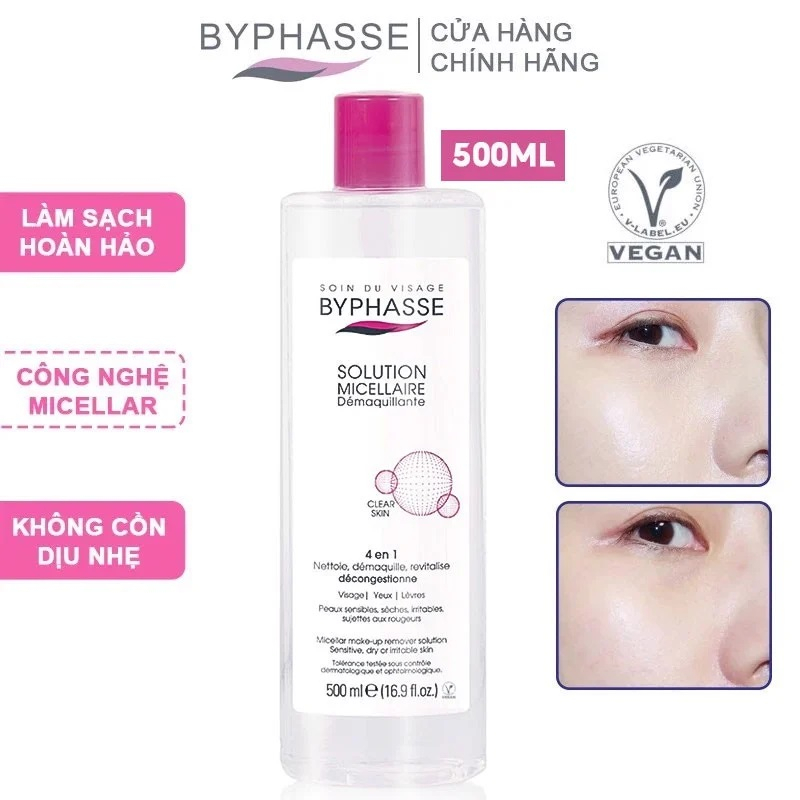 Nước Tẩy Trang Byphasse Solution Micellaire Face 500ml