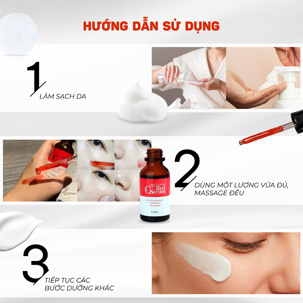 Tinh Chất Dưỡng Trắng, Chứa Vitamin C Làm Đều Màu Da Tia’m My Signature Red C Serum 30m