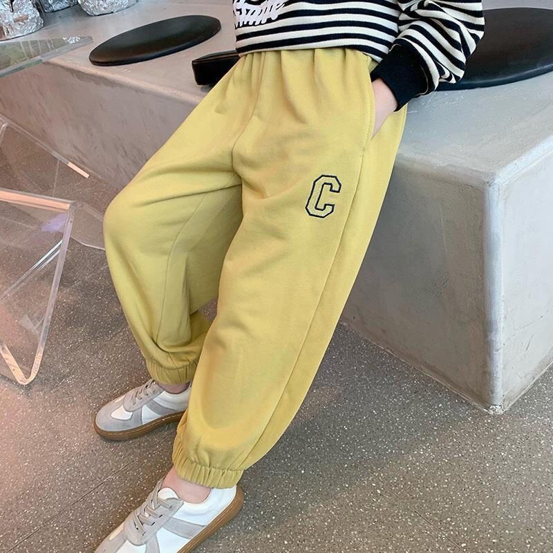 Quần Jogger dành cho bé gái thun da cá cao cấp