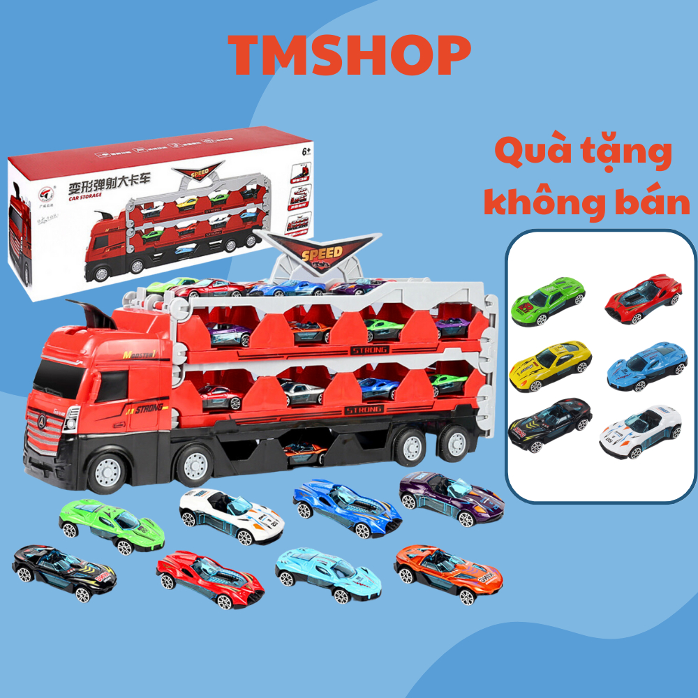 Ô tô đồ chơi Tmshop thiết kế 3 tầng chất liệu nhựa ABS bền bỉ, ô tô xe đồ chơi biến hình dài 2m