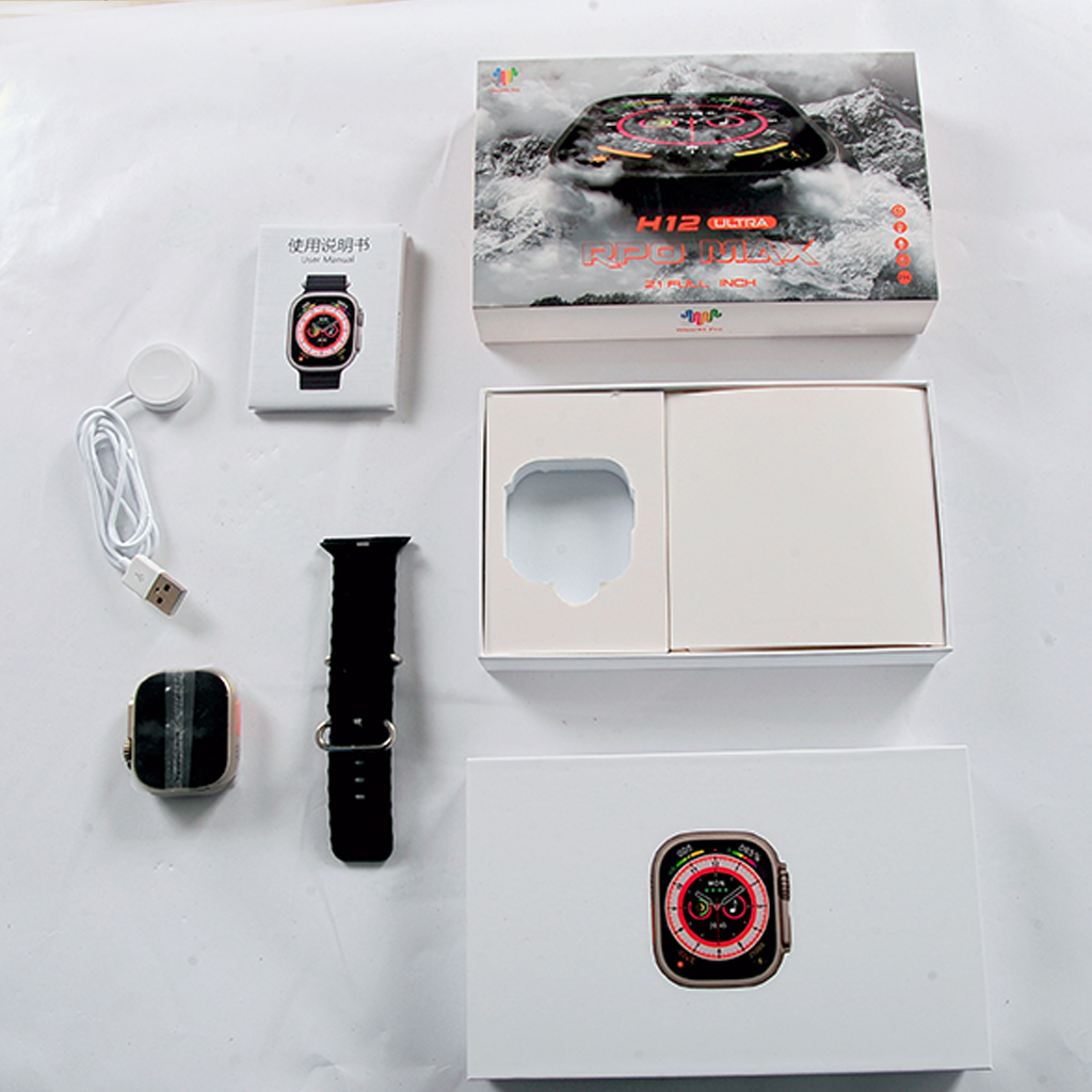 🌟Đồng Hồ Thông Minh H12 Ultra Max 🌟| Màn Hình 2.05 inch | Nhận Full Thông Báo | Giao Diện Menu Tổ Ong🌟