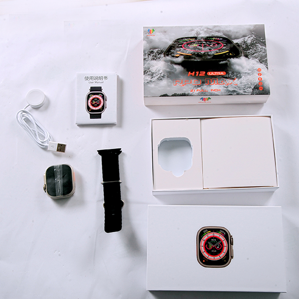 🌟Đồng Hồ Thông Minh H12 Ultra Max 🌟| Màn Hình 2.05 inch | Nhận Full Thông Báo | Giao Diện Menu Tổ Ong🌟