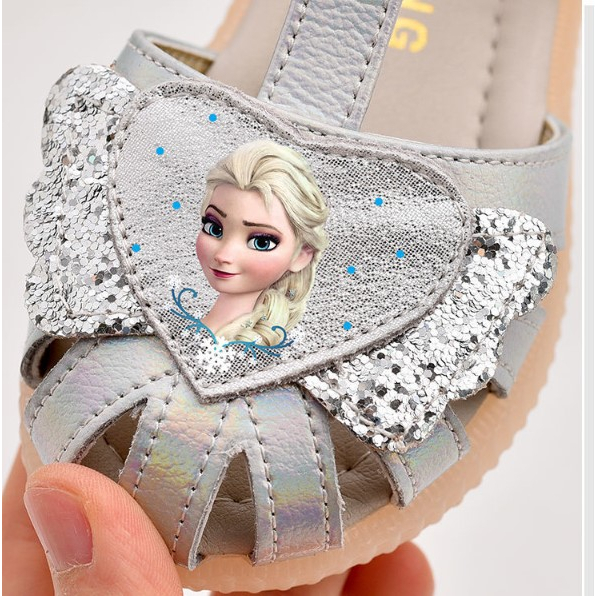 Dép Quai Hậu Bé Gái, Dép Công Chúa Elsa Sz 23-36, Dép Eosa Da Mềm Siêu Xinh Hàng Quảng Châu Cao Cấp