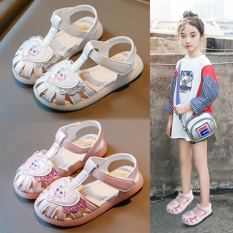 Dép Quai Hậu Bé Gái, Dép Công Chúa Elsa Sz 23-36, Dép Eosa Da Mềm Siêu Xinh Hàng Quảng Châu Cao Cấp