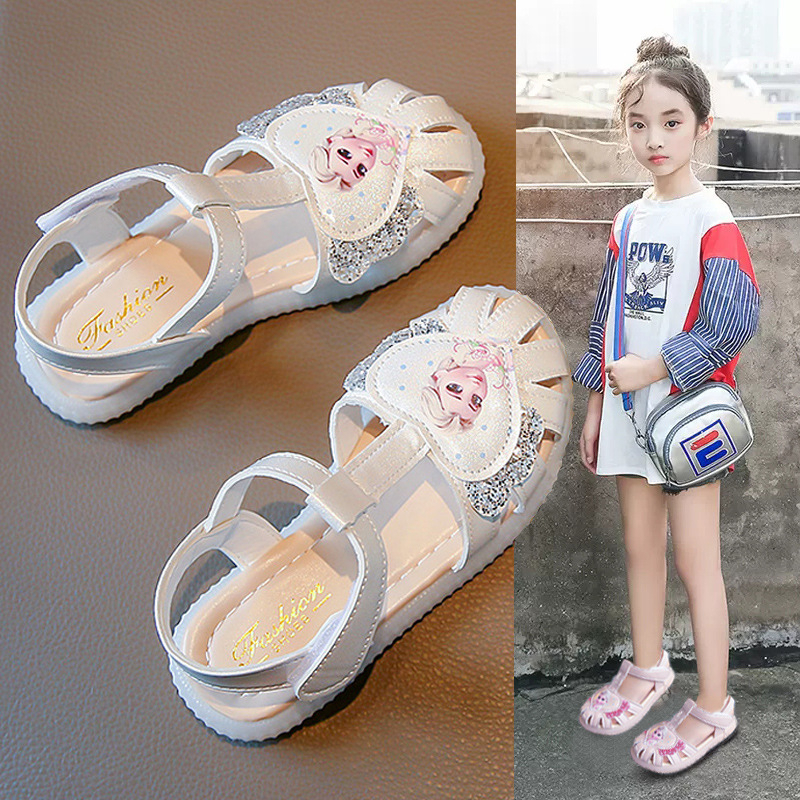 Dép Quai Hậu Bé Gái, Dép Công Chúa Elsa Sz 23-36, Dép Eosa Da Mềm Siêu Xinh Hàng Quảng Châu Cao Cấp